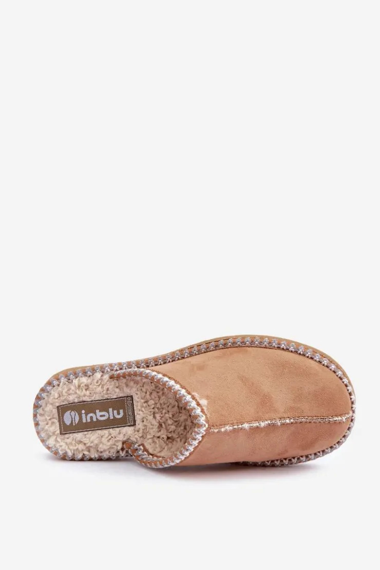 Damskie INBLU Obuwie Domowe Kapcie Z Haftem Damskie EY000028 Camel