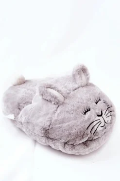 Damskie Boto Ocieplacz Na Stopy Króliczek Szary