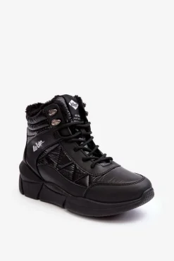 Damskie Lee Cooper Ocieplane Botki Damskie Na Platformie LCJ-23-44-1984 Czarne