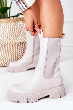 Hot Boto Ocieplane Botki Sztyblety Szare Must Have