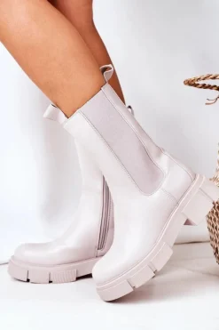 Hot Boto Ocieplane Botki Sztyblety Szare Must Have