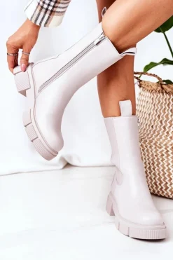 Hot Boto Ocieplane Botki Sztyblety Szare Must Have