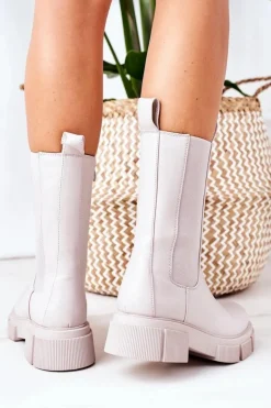 Hot Boto Ocieplane Botki Sztyblety Szare Must Have