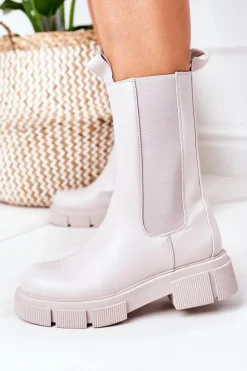 Hot Boto Ocieplane Botki Sztyblety Szare Must Have