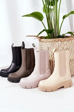 Hot Boto Ocieplane Botki Sztyblety Szare Must Have