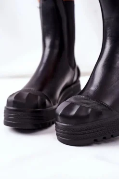 Hot Boto Ocieplane Botki Sztyblety Czarne Time Off