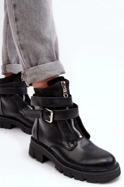 Hot Boto Ocieplane Botki Workery Czarne Not Realy