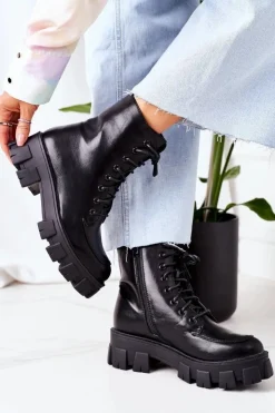 Boto Ocieplane Botki Workery Czarne World Is Mine