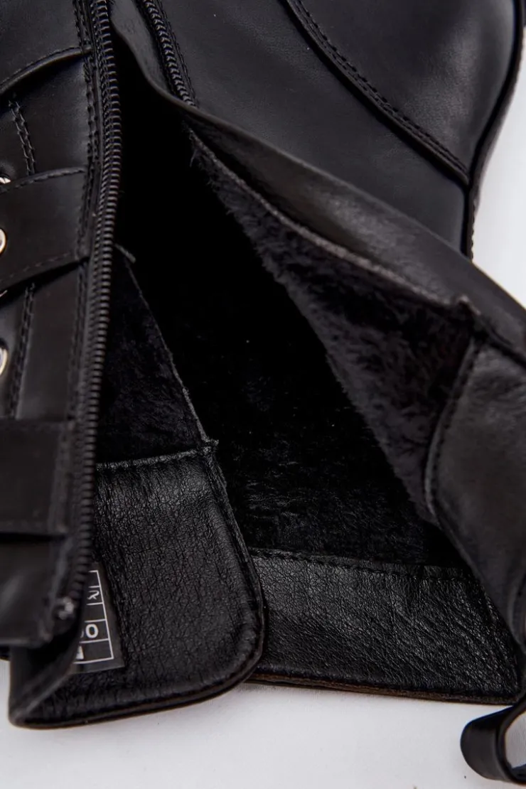 Outlet Big Star Shoes Ocieplane Botki Workery Z Paskami I Klamrami Big Star OO274707 Czarne