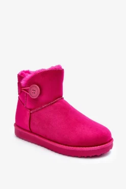 Boto Śniegowce Damskie*Ocieplane Damskie Śniegowce Z Ozdobą Fuksja Siriol