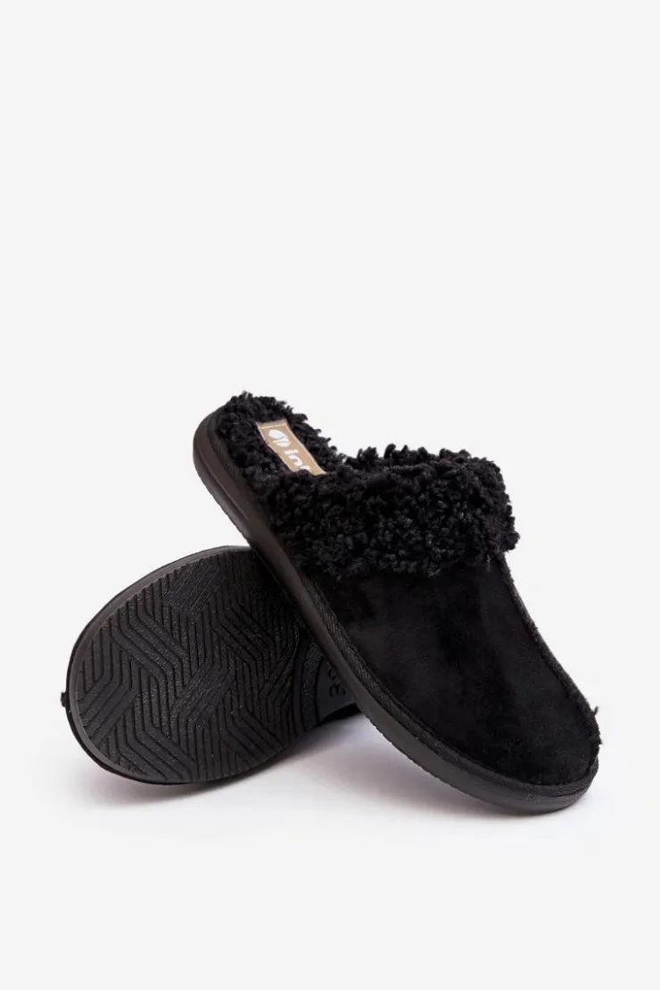 Damskie INBLU Ocieplane Kapcie Damskie EK000010 Czarne