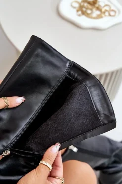 Boto Kozaki Ocieplane|Kozaki Przed Kolano*Ocieplane Kozaki Damskie Na Zamek Eko Skórzane Czarne Tialethe Czarny