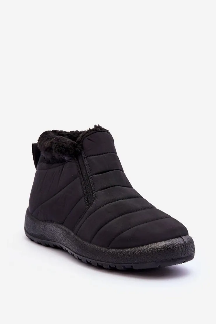 Evento Śniegowce Damskie*Ocieplane Niskie Damskie Śniegowce Czarne Enmore