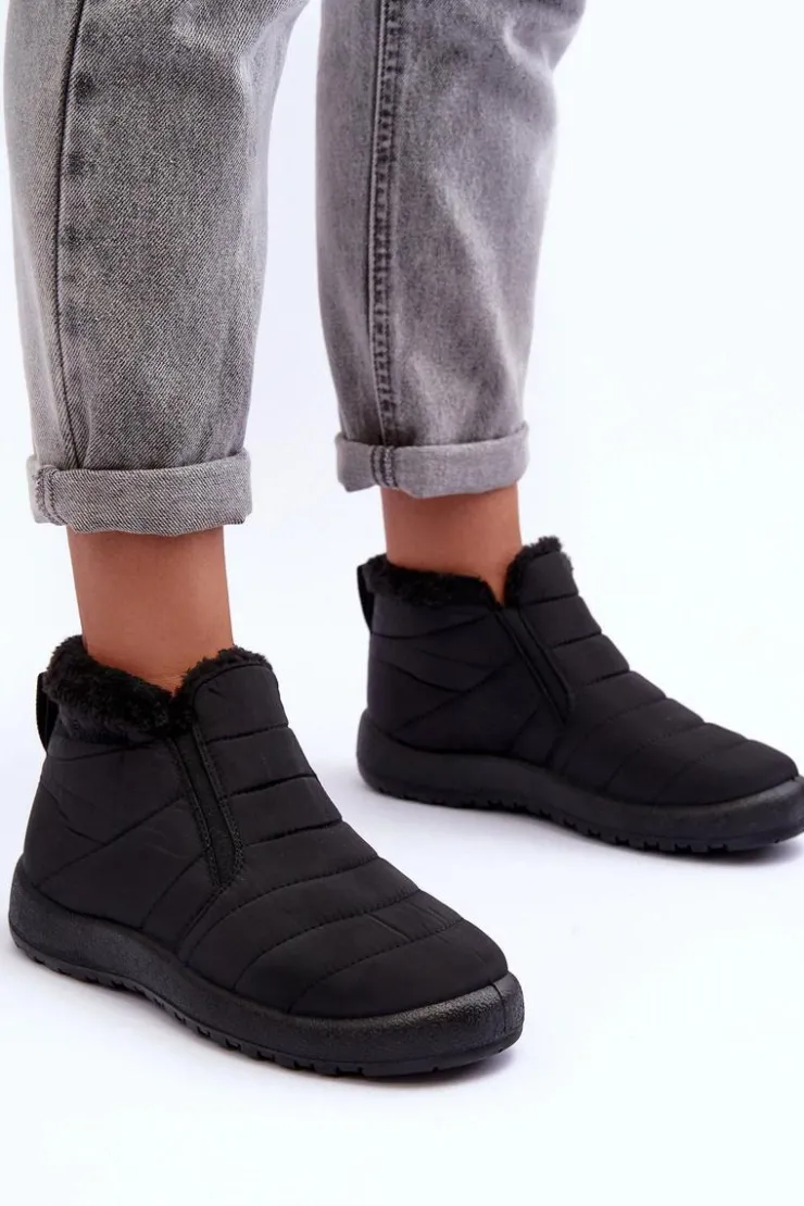 Evento Śniegowce Damskie*Ocieplane Niskie Damskie Śniegowce Czarne Enmore