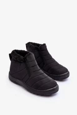 Evento Śniegowce Damskie*Ocieplane Niskie Damskie Śniegowce Czarne Enmore