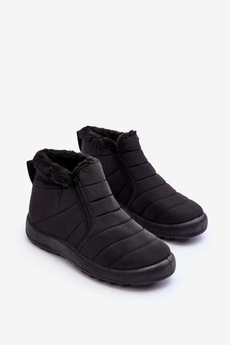 Evento Śniegowce Damskie*Ocieplane Niskie Damskie Śniegowce Czarne Enmore