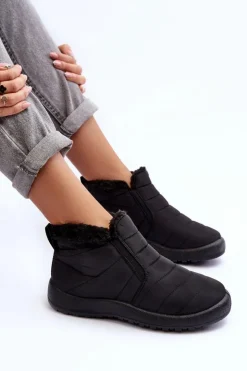 Evento Śniegowce Damskie*Ocieplane Niskie Damskie Śniegowce Czarne Enmore