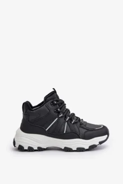 Damskie Big Star Shoes Ocieplane Sneakersy Damskie Big Star OO274A160 Czarne