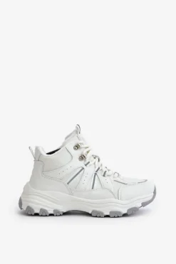 Sale Big Star Shoes Ocieplane Sneakersy Damskie Big Star OO274A161 Białe Biały