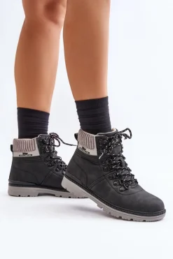 Sale Lee Cooper Ocieplane Trapery Damskie LCJ-24-03-3043 Czarne Czarny