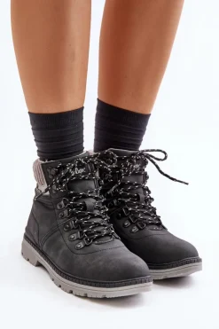 Sale Lee Cooper Ocieplane Trapery Damskie LCJ-24-03-3043 Czarne Czarny