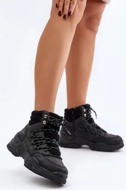 Hot Lee Cooper Ocieplane Trapery Damskie LCJ-24-03-3060L Czarne