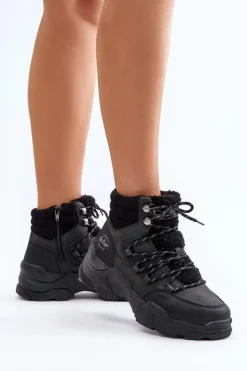 Hot Lee Cooper Ocieplane Trapery Damskie LCJ-24-03-3060L Czarne