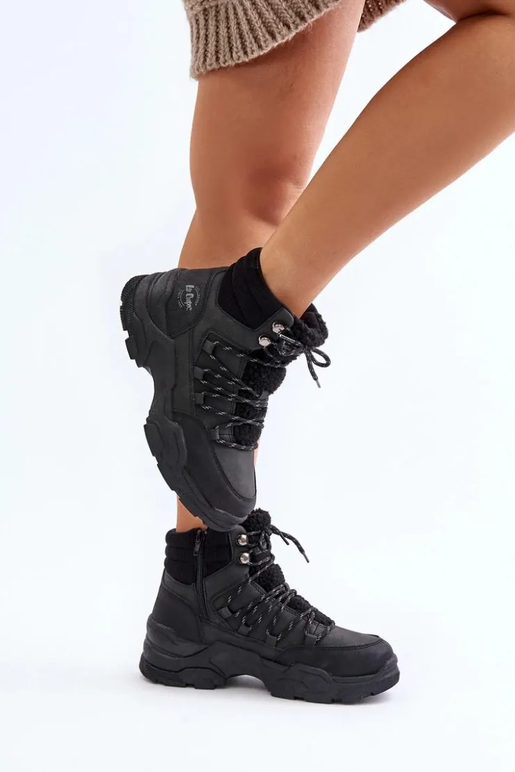 Hot Lee Cooper Ocieplane Trapery Damskie LCJ-24-03-3060L Czarne