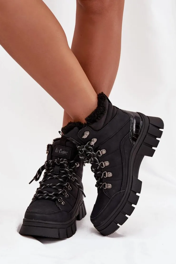 Damskie Lee Cooper Ocieplane Trapery Damskie LCJ-25-31-3911 Czarne