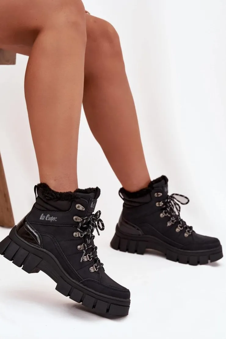 Damskie Lee Cooper Ocieplane Trapery Damskie LCJ-25-31-3911 Czarne