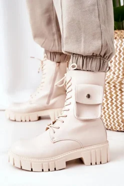 Best Boto Ocieplane Workery Z Kieszenią Beżowe Awesome