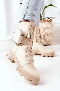 Best Boto Ocieplane Workery Z Nerką Beżowe Look At Me