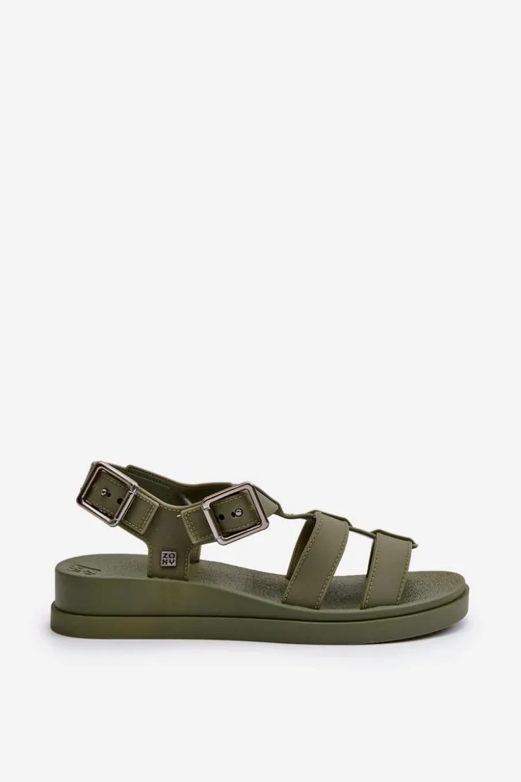 Damskie ZAXY Pachnące Gładkie Sandały Damskie NN285005 Zielone