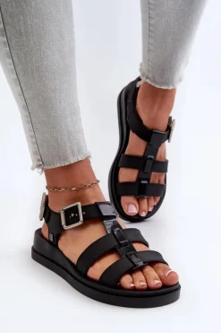 Damskie ZAXY Pachnące Gładkie Sandały Damskie NN285007 Czarne