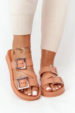 Damskie ZAXY Pachnące Gumowe Klapki Eco Friendly HH285105 Camel