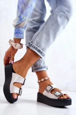 Hot ZAXY Pachnące Gumowe Klapki HH285181 Biało-Czarne