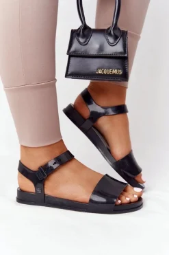 Damskie ZAXY Pachnące Gumowe Sandaly Eco Friendly HH285127 Czarne