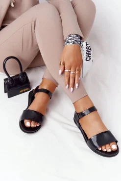 Damskie ZAXY Pachnące Gumowe Sandaly Eco Friendly HH285127 Czarne