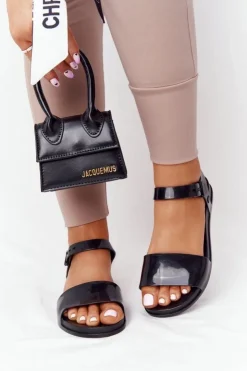 Damskie ZAXY Pachnące Gumowe Sandaly Eco Friendly HH285127 Czarne