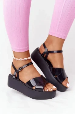 Hot ZAXY Pachnące Gumowe Sandaly Eco Friendly HH285132 Czarne