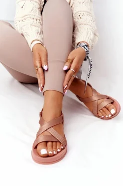 ZAXY Sandały Gumowe|Sandały Płaskie*Pachnące Gumowe Sandaly Eco Friendly HH285167 Nude