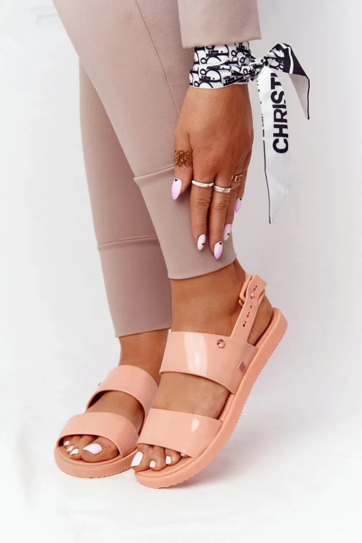 Damskie ZAXY Pachnące Gumowe Sandaly Eco Friendly HH285164 Pomarańczowe