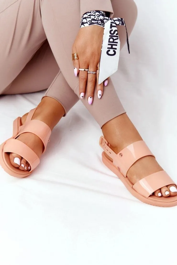 Damskie ZAXY Pachnące Gumowe Sandaly Eco Friendly HH285164 Pomarańczowe