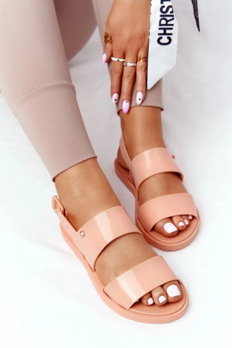 Damskie ZAXY Pachnące Gumowe Sandaly Eco Friendly HH285164 Pomarańczowe