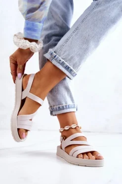 Damskie ZAXY Pachnące Gumowe Sandały HH285072 Jasnobeżowe