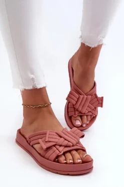 Damskie ZAXY Pachnące Klapki Damskie Na Płaskiej Podeszwie LL285097 Brudny Róż