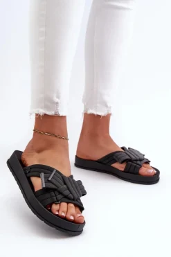 ZAXY Klapki Damskie Klasyczne*Pachnące Klapki Damskie Na Płaskiej Podeszwie LL285096 Czarne Czarny