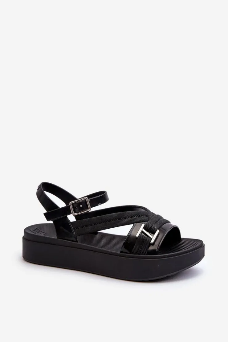 Damskie ZAXY Pachnące Sandały Damskie Na Platformie LL285064 Czarne