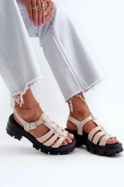 Online ZAXY Pachnące Sandały Damskie NN285040 Jasnobeżowe Beżowy