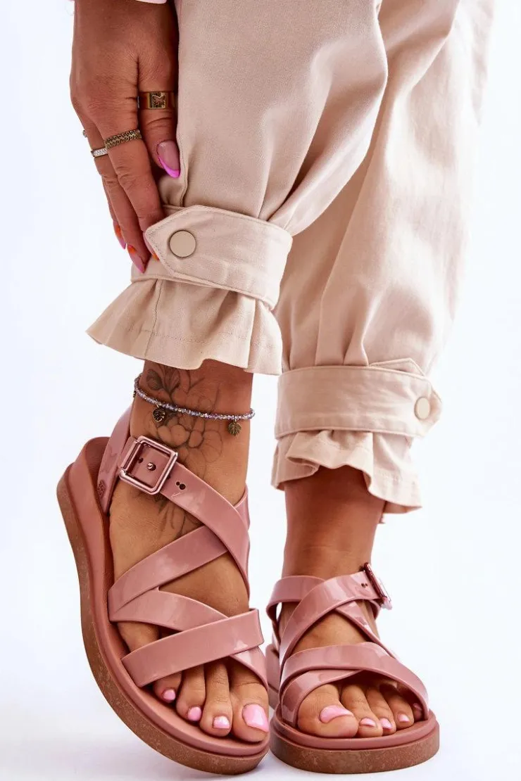 ZAXY Sandały Gumowe|Sandały Płaskie*Pachnące Sandały Eco Friendly JJ285094 Nude